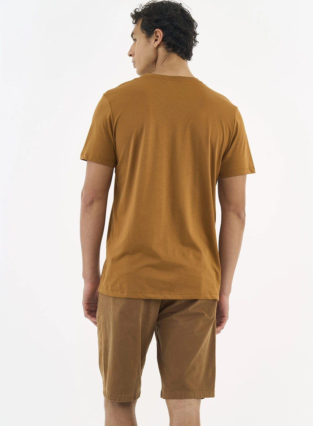 Camiseta Masculina Essential Algodão - Pima Marrom