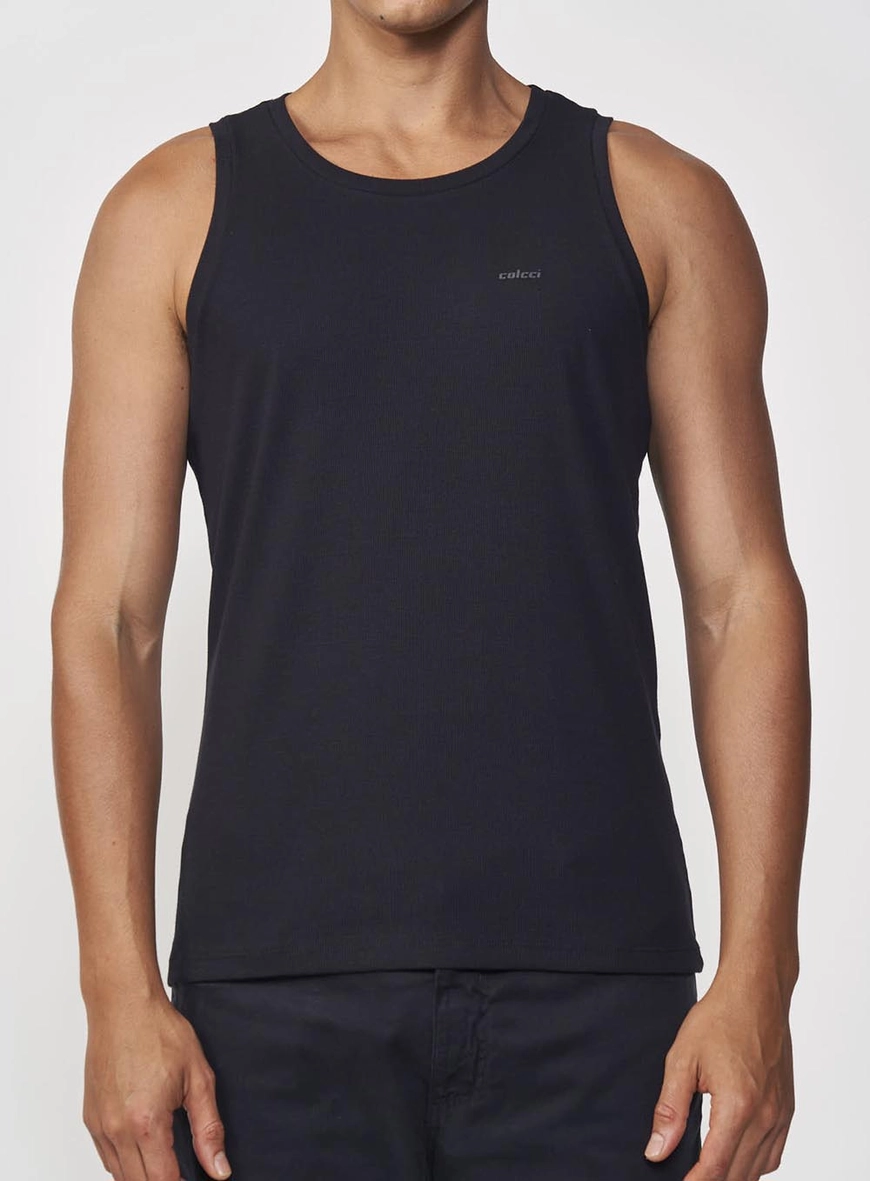 Regata Masculina Essential Algodão Canelada