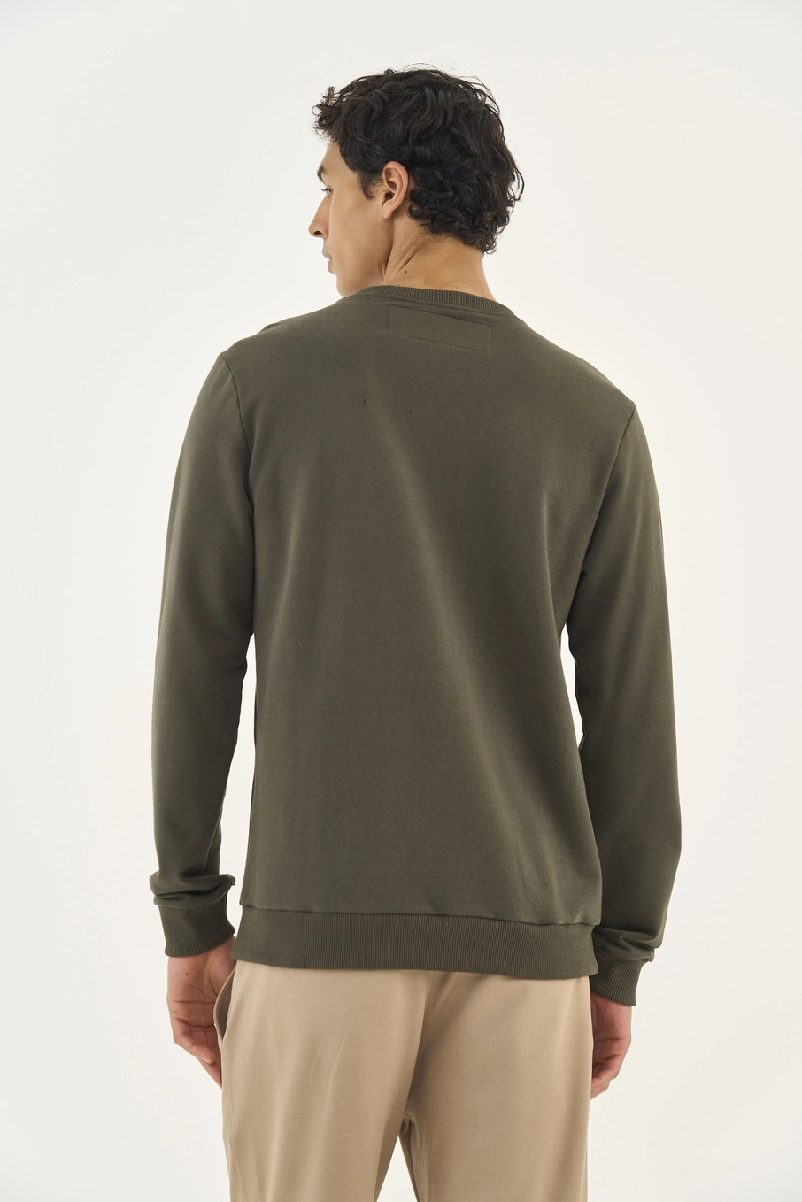 Blusão De Moletom Masculino Essential Gola Careca Verde
