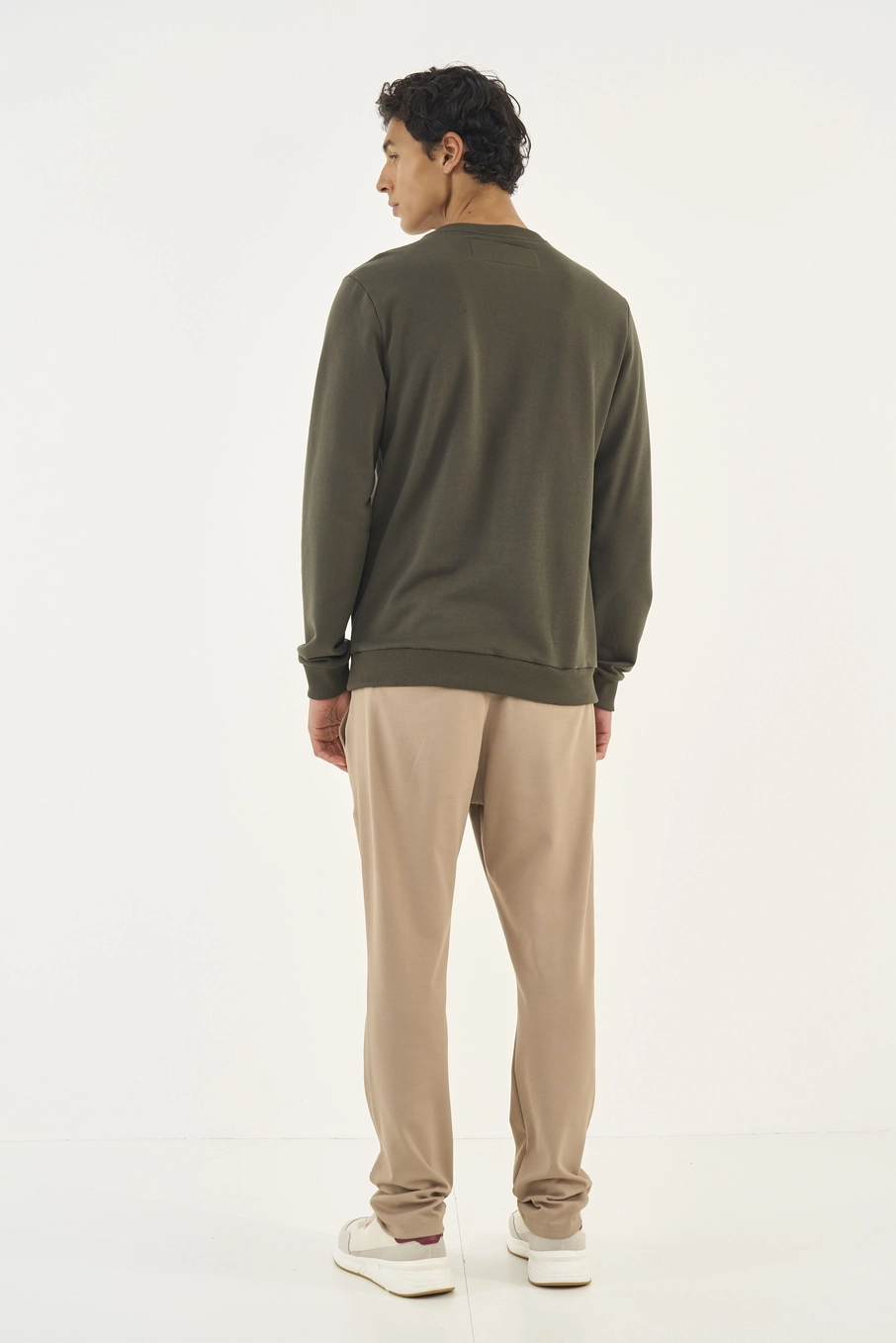 Blusão De Moletom Masculino Essential Gola Careca Verde