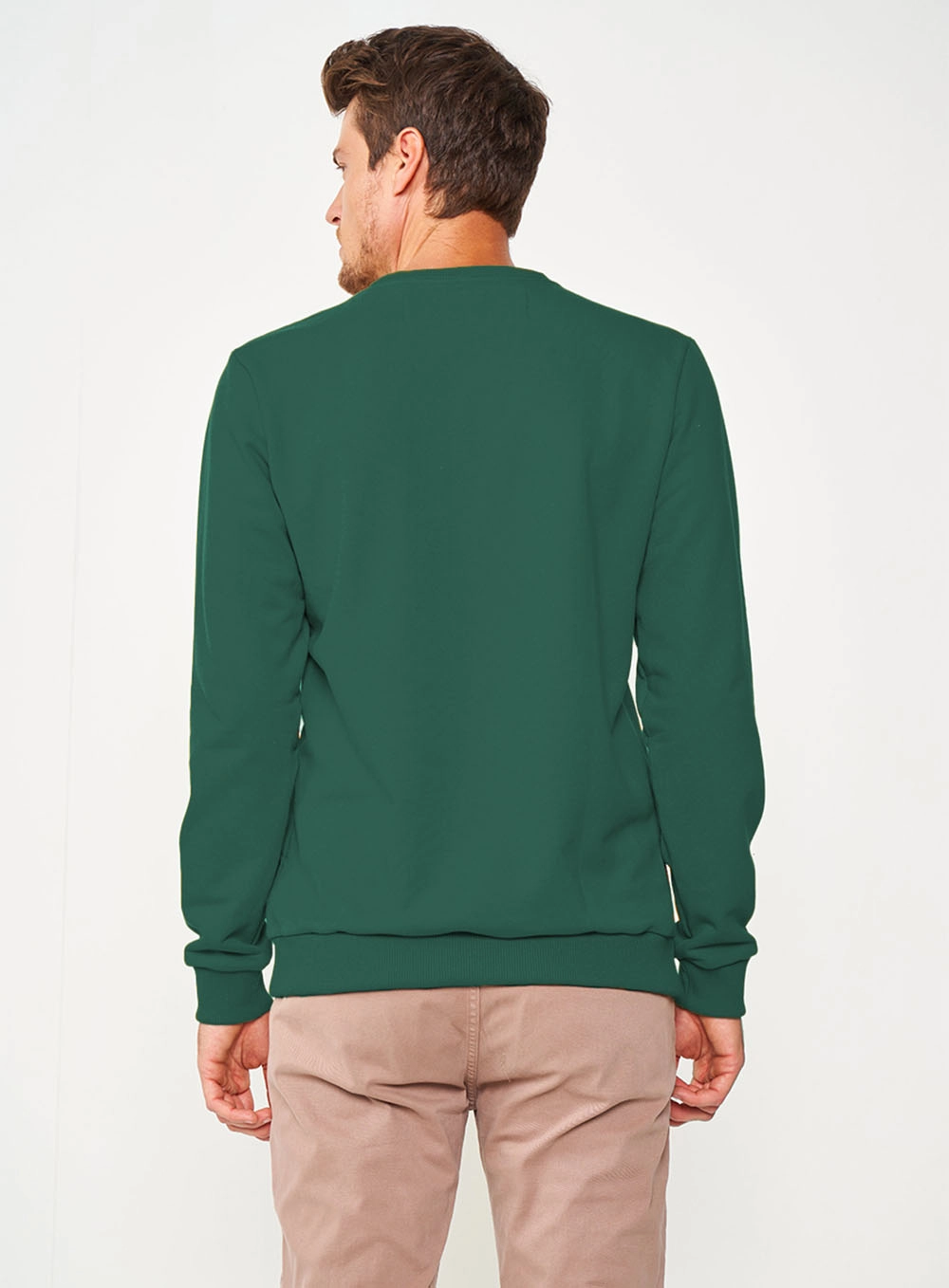Blusão De Moletom Masculino Essential Gola Careca Verde