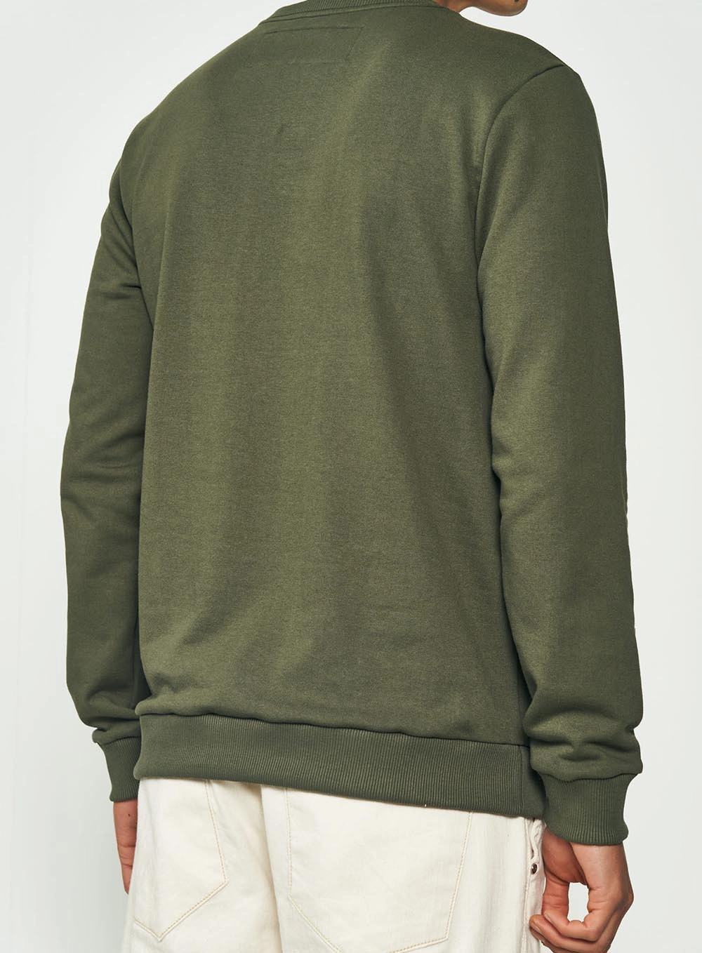 Blusão De Moletom Masculino Essential Gola Careca Verde Demetri