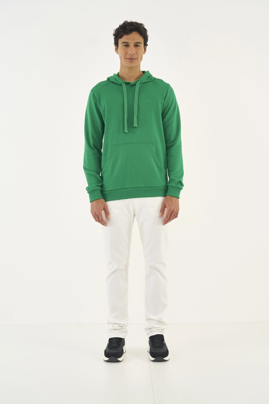 Blusão De Moletom Masculino Com Capuz Verde