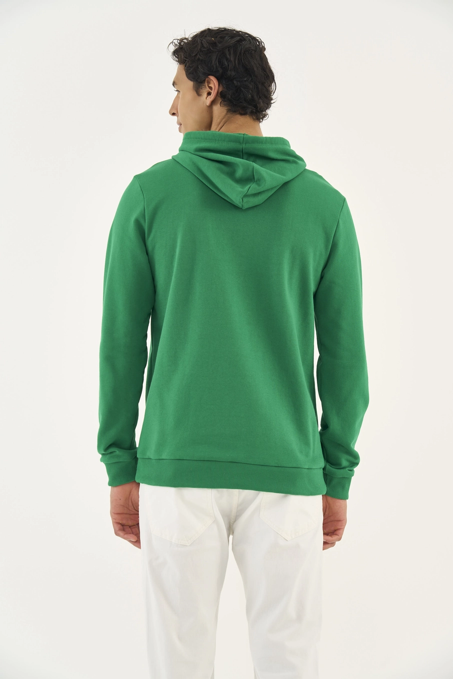 Blusão De Moletom Masculino Com Capuz Verde