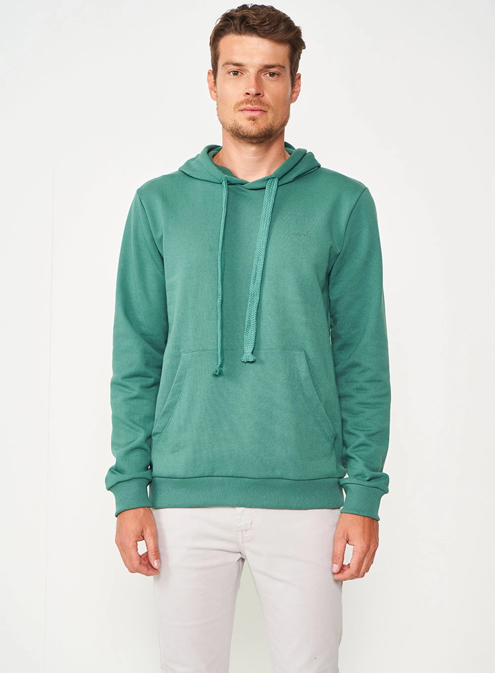 Blusão De Moletom Masculino Com Capuz Verde