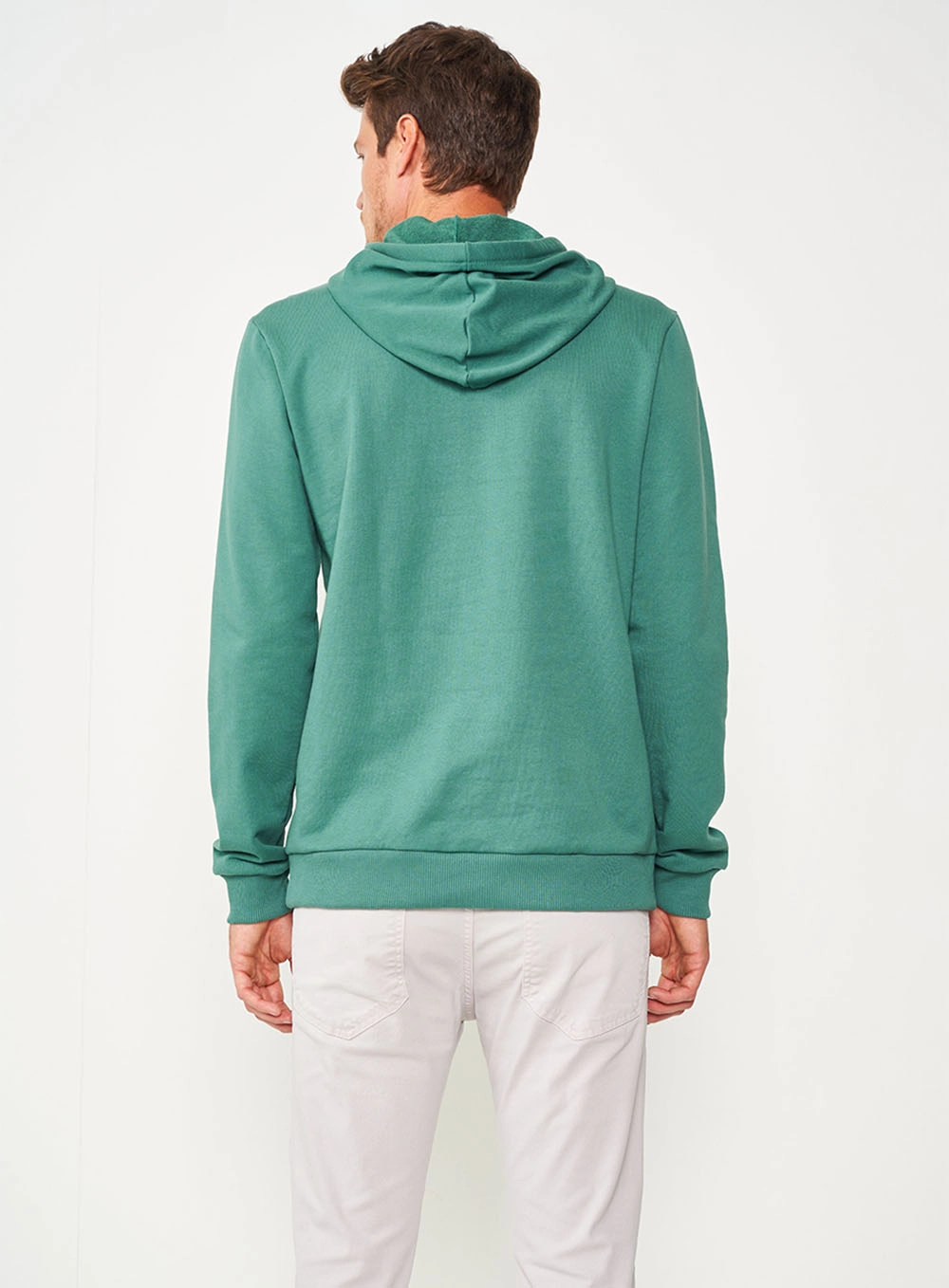 Blusão De Moletom Masculino Com Capuz Verde