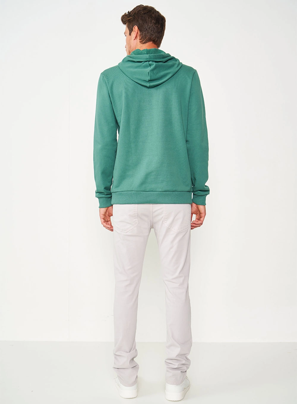 Blusão De Moletom Masculino Com Capuz Verde