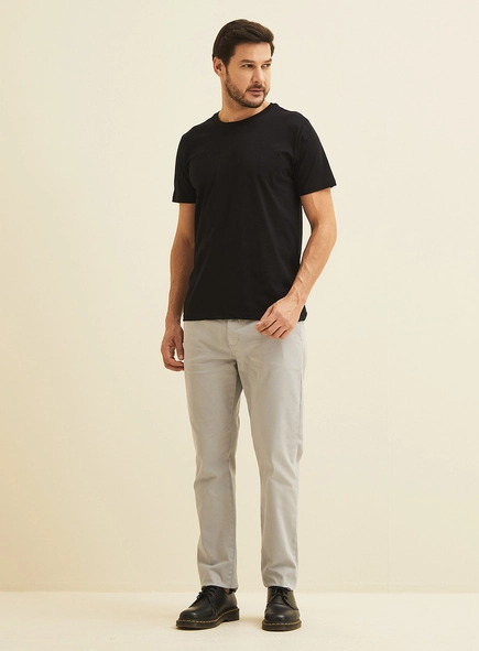 Calça Masculina Sarja Slim Chino Preta - Vitor