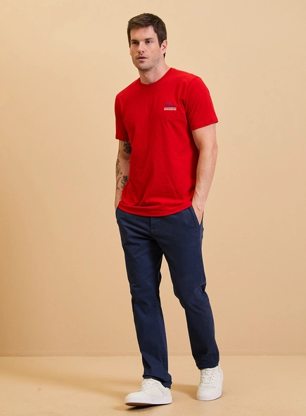 Calça Masculina Sarja Slim Chino Preta - Vitor