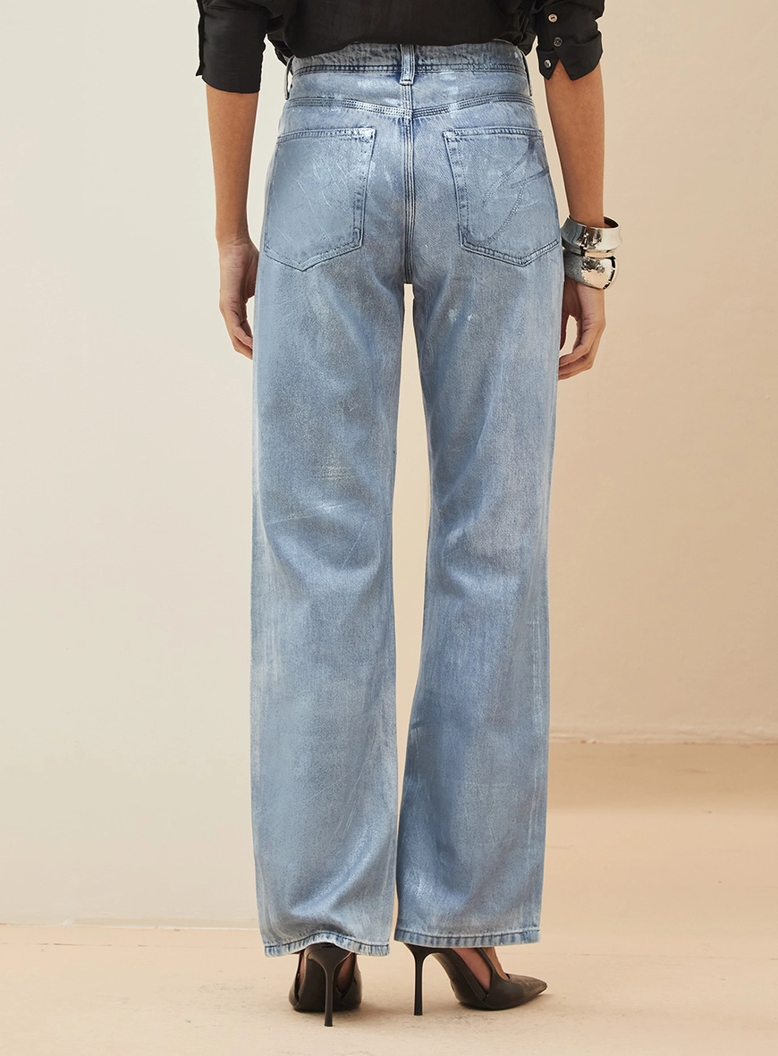 Calça Jeans Raquel Wide Leg Índigo