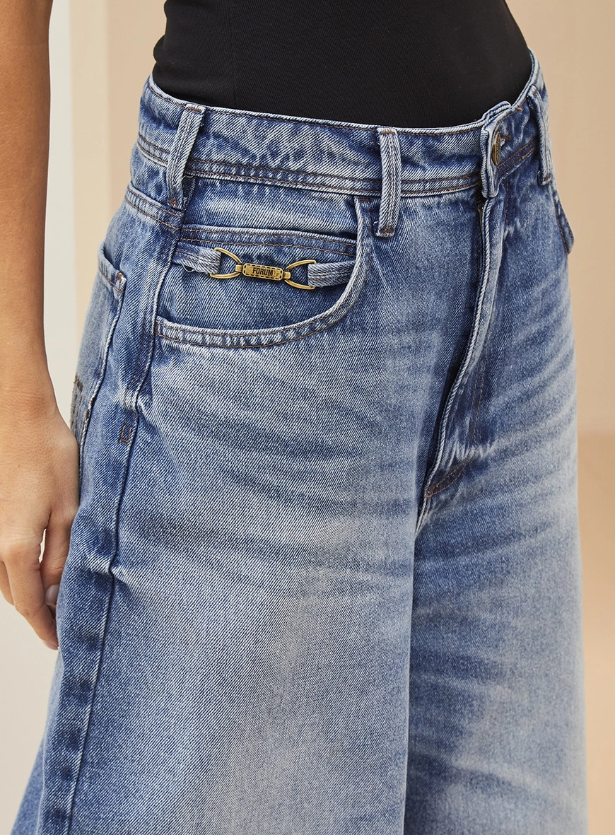 Calça Feminina Jeans -  Baggy Índigo