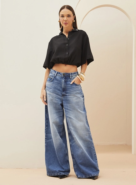 Calça Feminina Jeans -  Baggy