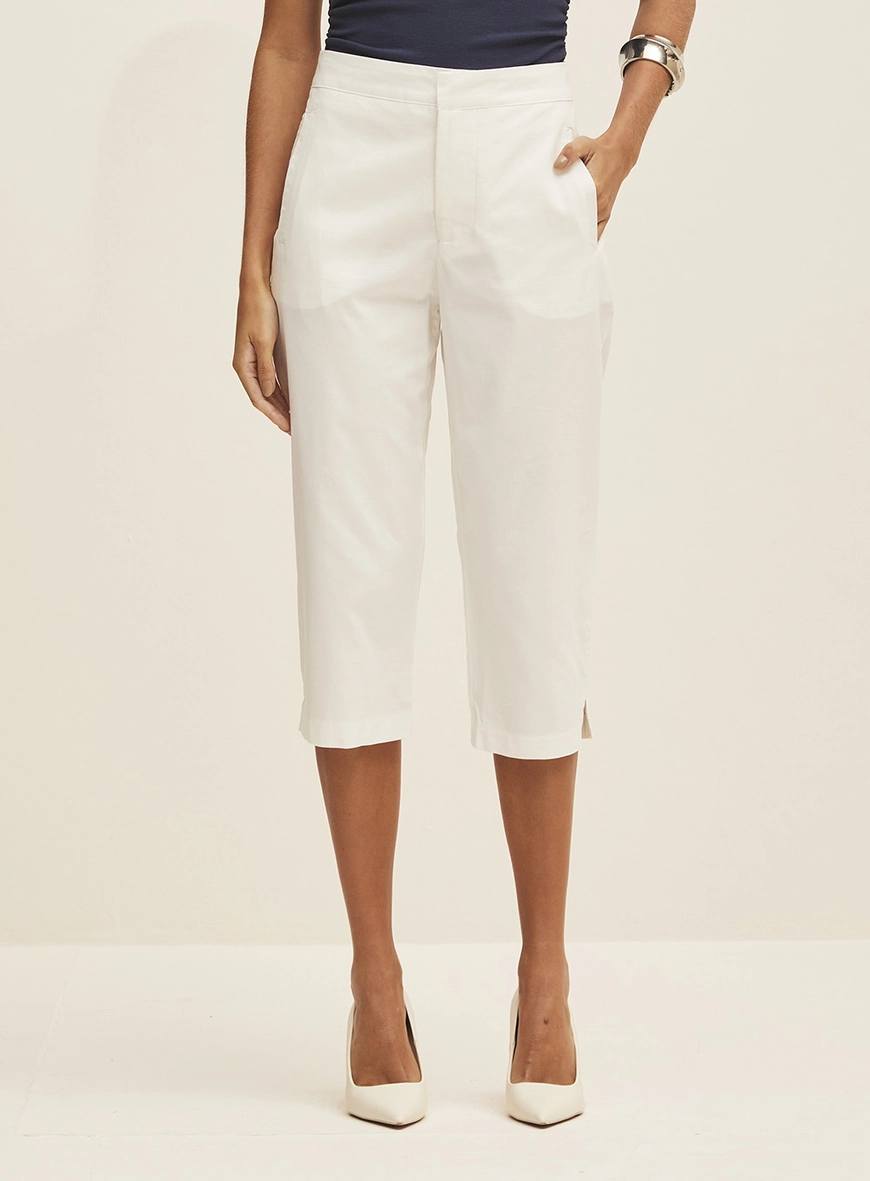 Calça Feminina Alfaiataria Capri Off Shell