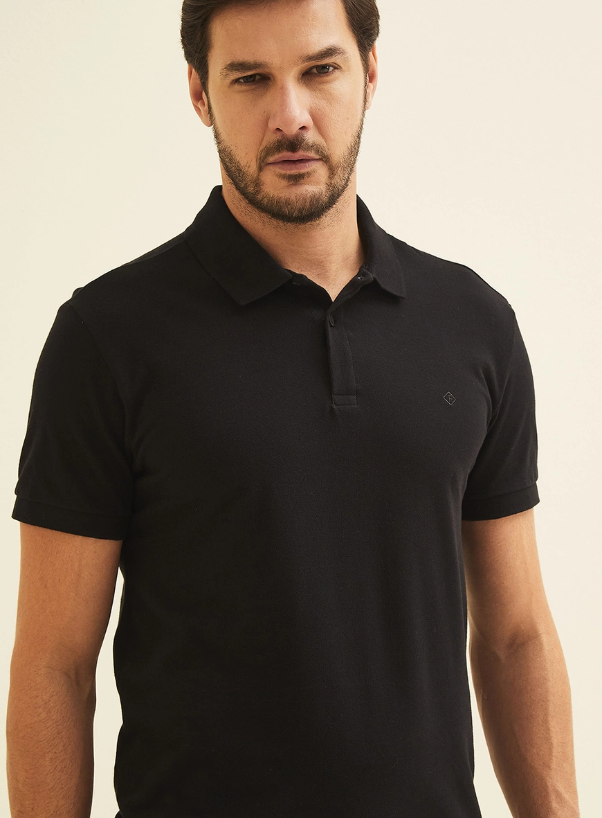 Polo Muscle Lisa Mr. Jones Preto