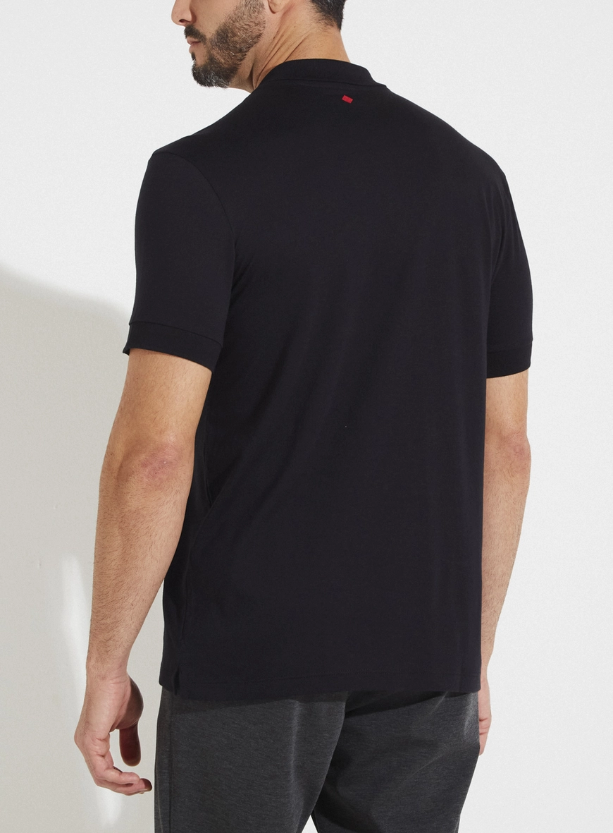 Polo Básica Muscle Lisa Pima Preto