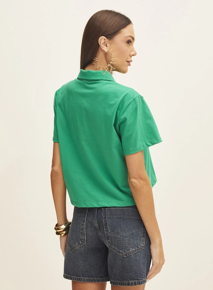 Polo Feminina Reta Encurtada