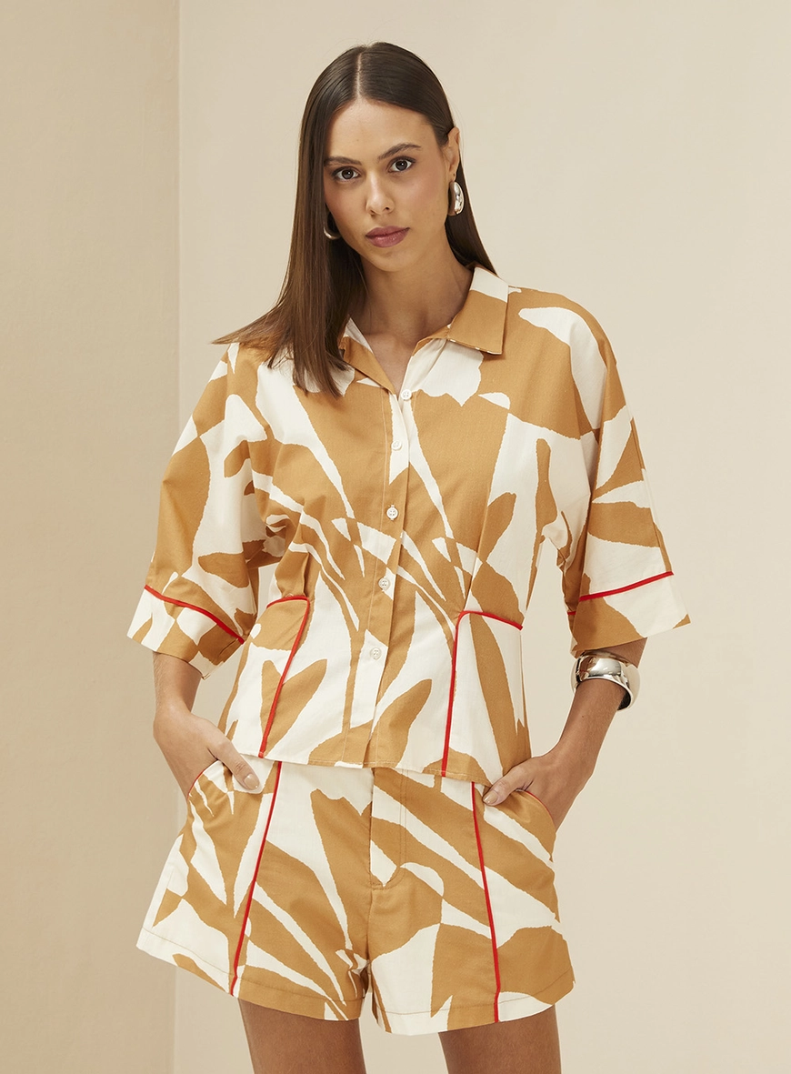 Camisa Feminina Estampada Solta Estampados