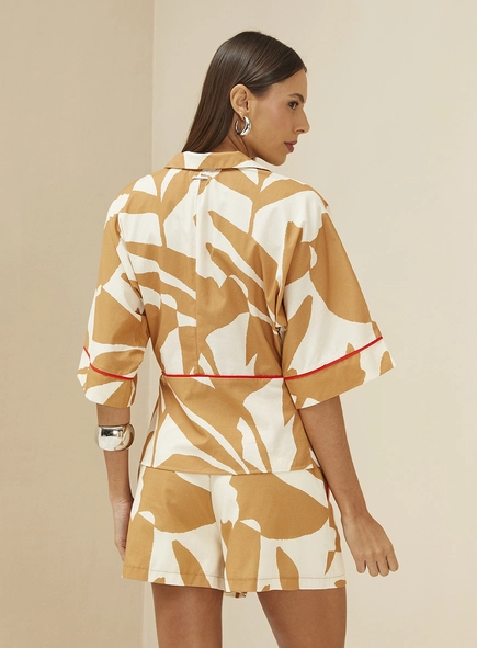 Camisa Feminina Estampada Solta