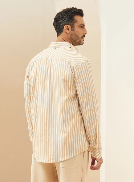 Camisa Listrada Relax Manga Longa