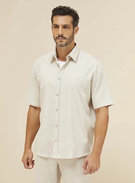 Camisa Masculina Em Linho Barcelona