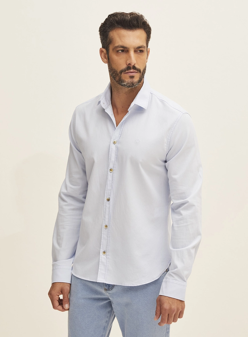 Camisa Masculina Manga Longa -  St Barths Azul