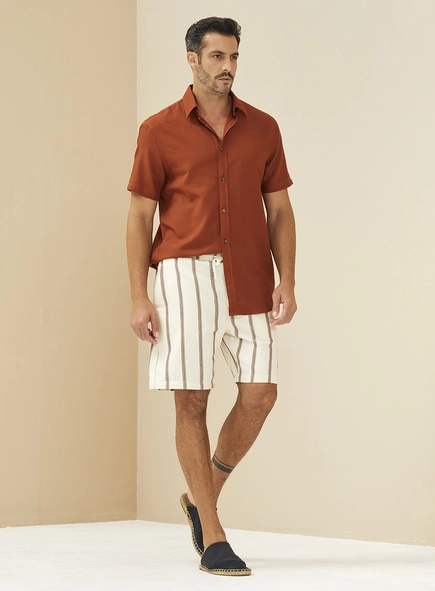 Camisa Masculina Manga Curta Relax