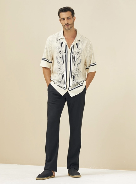 Camisa Masculina Estampada Vintage Camisa Masculina Estampada