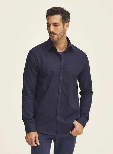 Camisa Masculina Manga Longa Relax