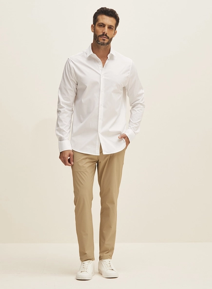 Camisa Masculina Manga Longa Slim Fit