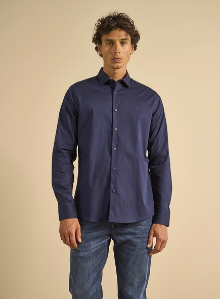 Camisa Masculina Manga Longa Slim Fit