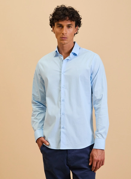 Camisa Masculina Manga Longa Slim Fit