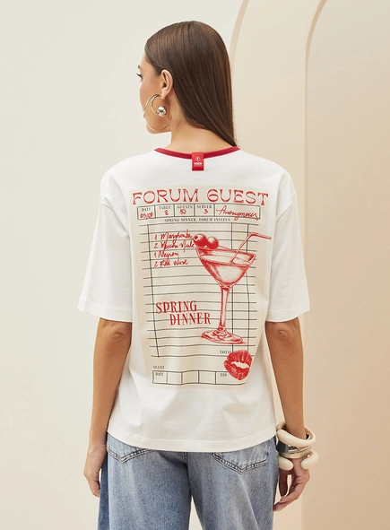 Camiseta Feminina Comfort Com Estampa Costas