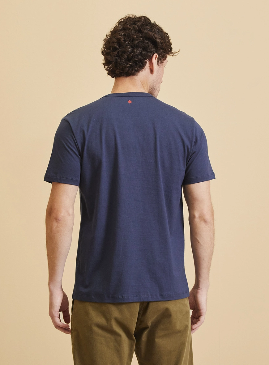 Camiseta Essencial De Algodão Azul