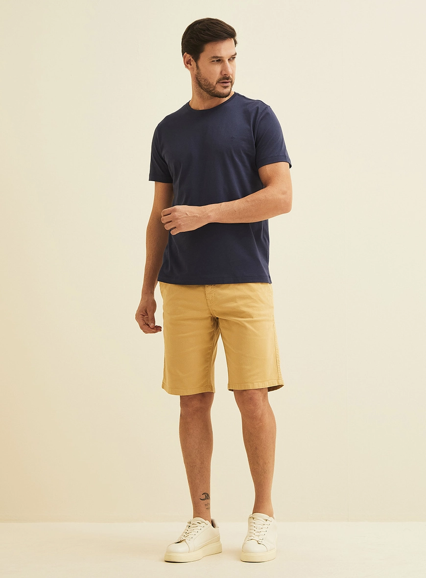 Camiseta Masculina Manga Curta Pima Azul
