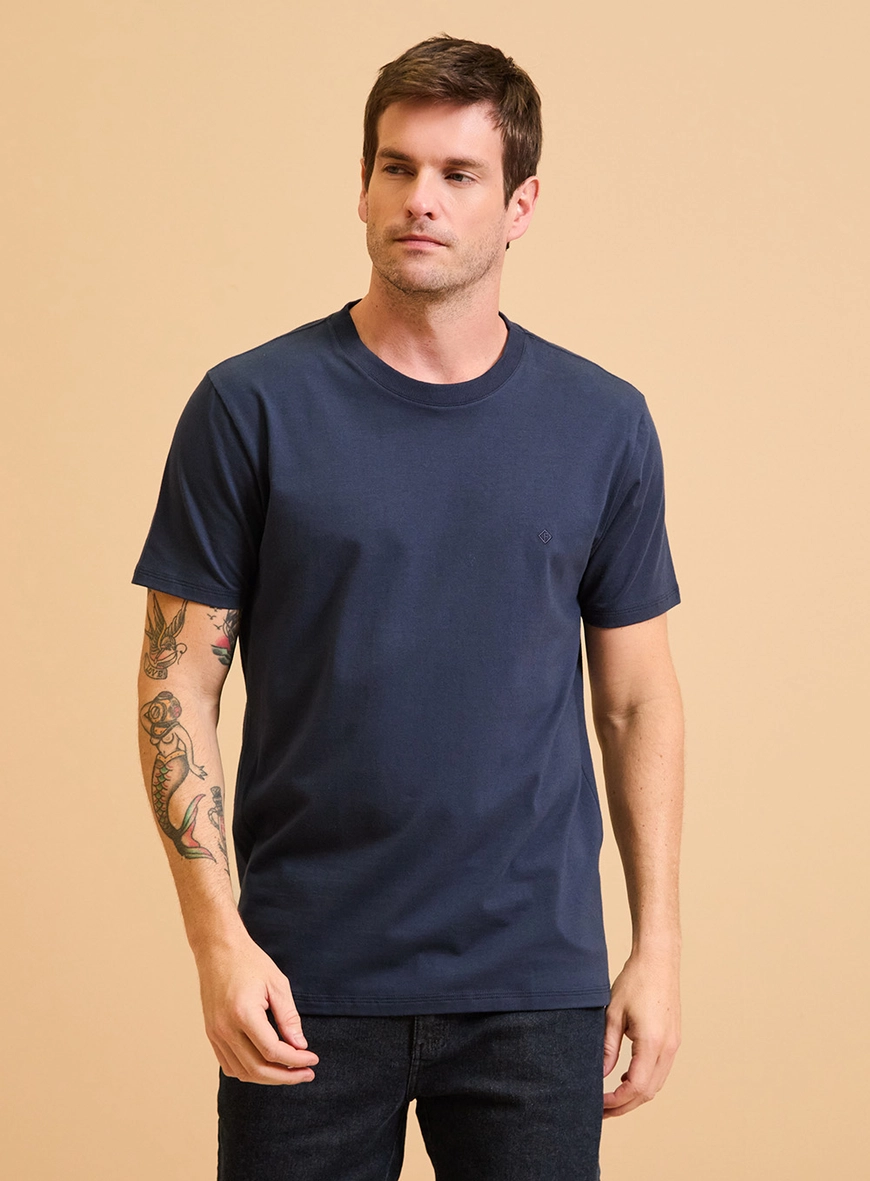 Camiseta Classic Manga Curta Azul