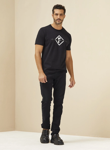 Camiseta Masculina Com Estampa Frontal