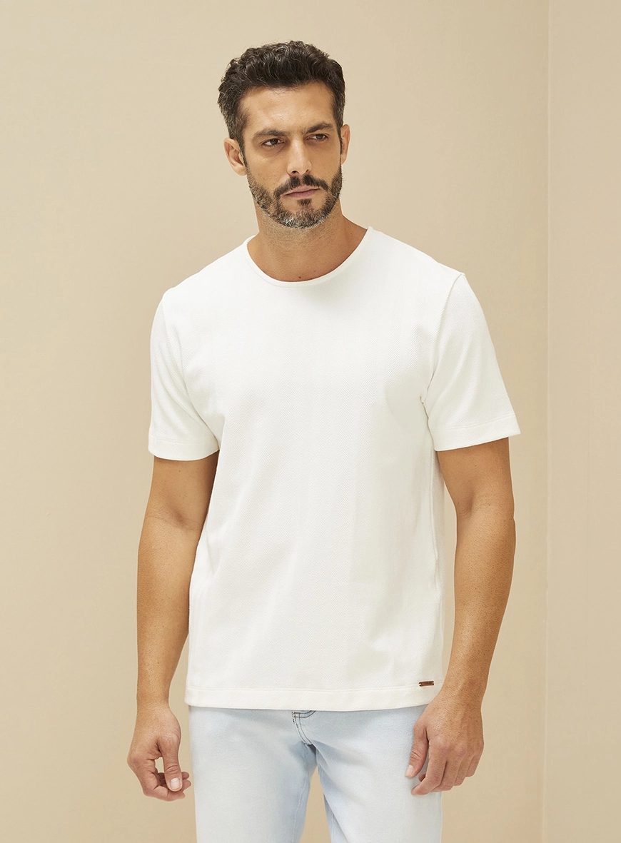 Camiseta Masculina Manga Curta Basic Off Shell
