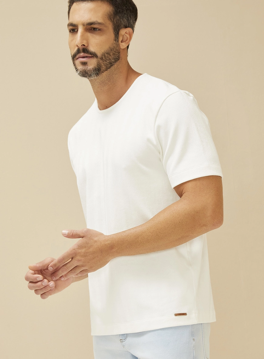 Camiseta Masculina Manga Curta Basic Off Shell