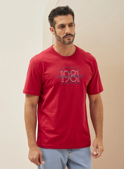 Camiseta Masculina Manga Curta Estampada