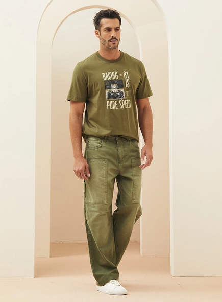 Camiseta Masculina Comfort Com Estampa Frontal