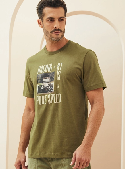 Camiseta Masculina Comfort Com Estampa Frontal
