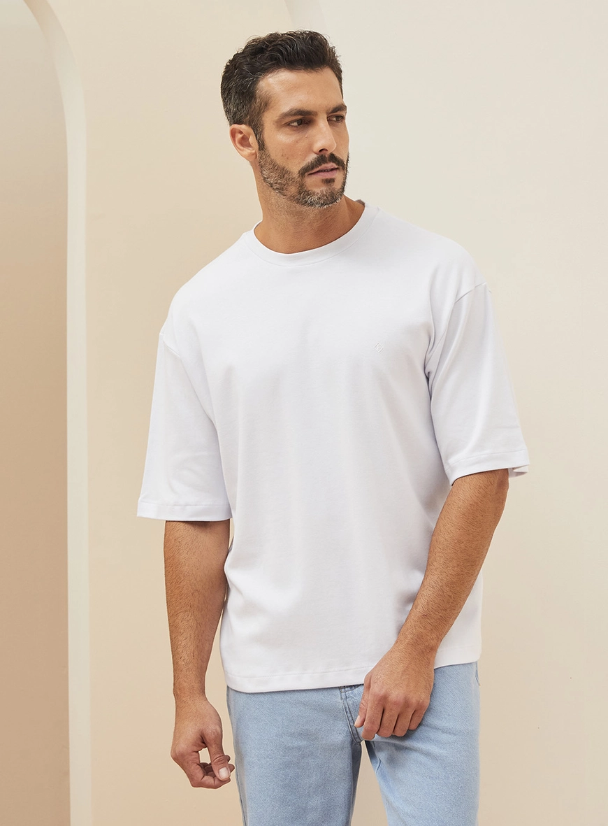 Camiseta Masculina Oversized Branco