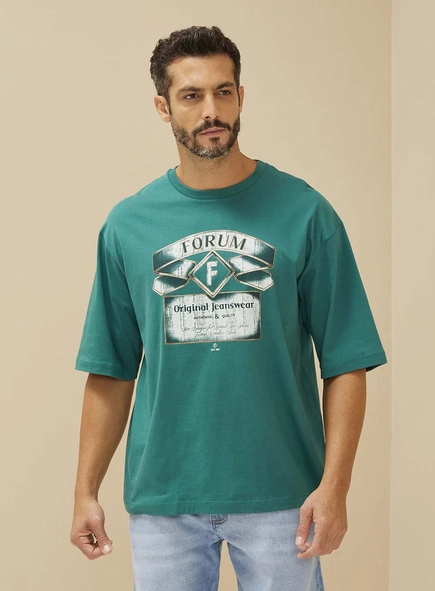 Camiseta Masculina Com Estampa Frontal