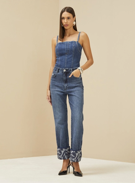 Blusa Justa Em Jeans