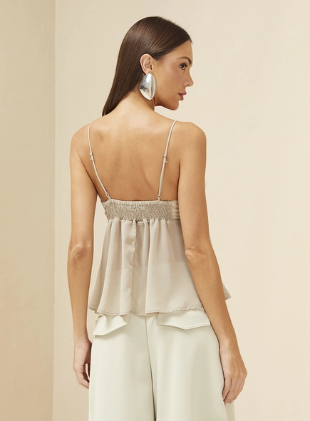 Blusa Solta Com Babados