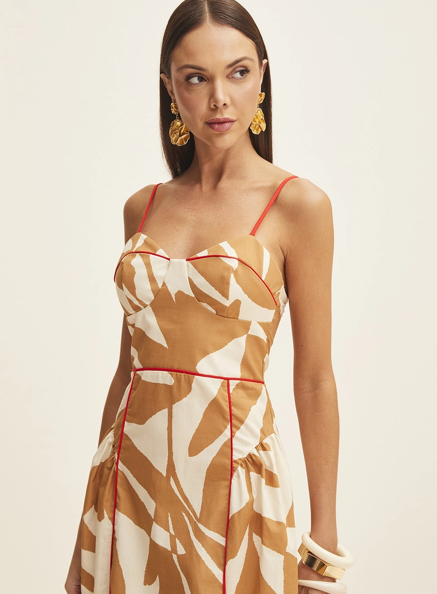 Vestido Midi Estampado Floral Estampados