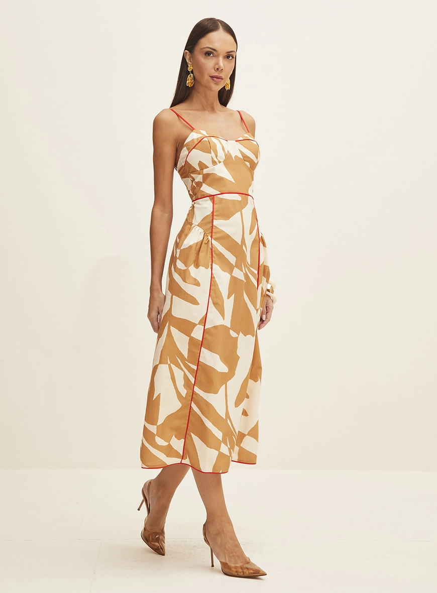 Vestido Midi Estampado Floral Estampados