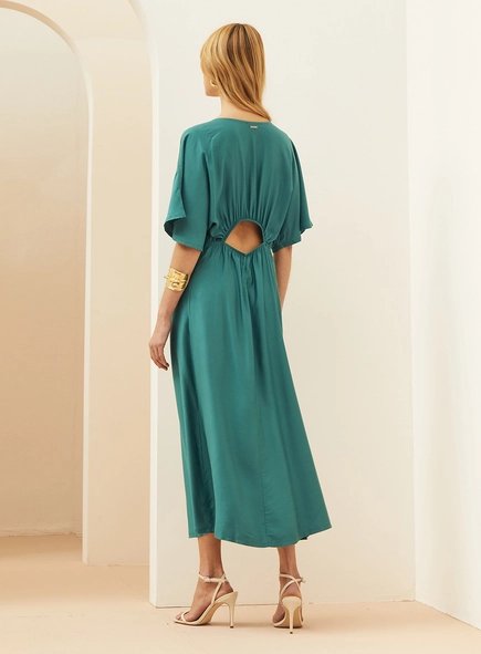 Vestido Midi Acetinado