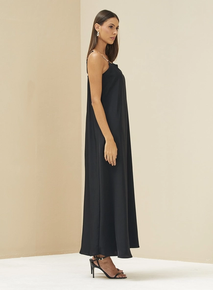 Vestido Reto Solto Decote Reto