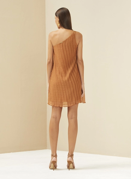 Vestido Drapeado Uma Alça